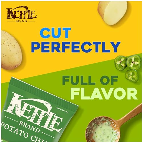 Kettle Brand Potato Chips, Jalapeno Kettle Chips, Party Size, 13 Oz