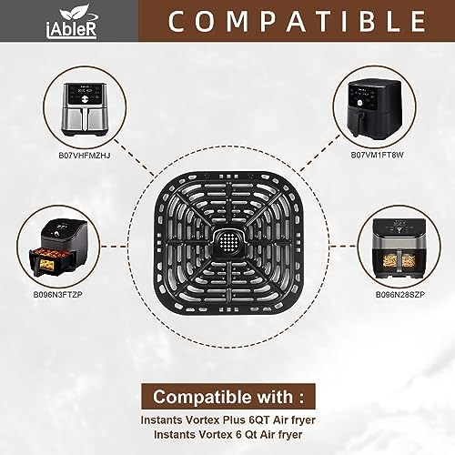 Original Instant Vortex Air Fryer Grill Pan Replacement Tray 6 Quart - Grill Plate Crisper Plate for Instant Vortex 6 Qt/Gourmia GAF735 6 QT