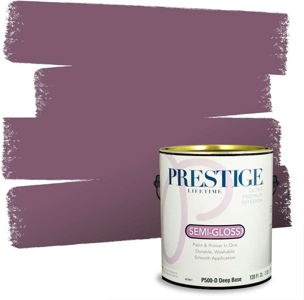 PRESTIGE Paints Exterior Paint and Primer In One, 1-Gallon, Satin, Comparable Match of Sherwin Williams* Ash Violet*