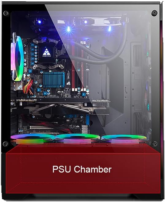 Bgears b-Voguish Gaming PC Case with Tempered Glass panels, USB3.0, Support E-ATX, ATX, mATX, ITX. (Fans are sold separately)
