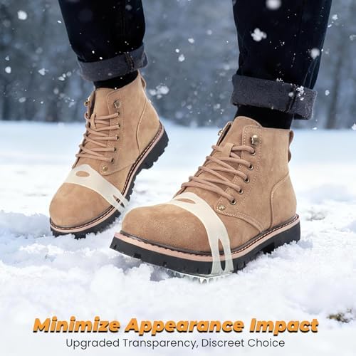 25-Spike Traction Cleats with Enhanced Grip | Anti-Slip Ice Cleats for Snow and Ice | Discreet Design | Easy On-Off Crampons