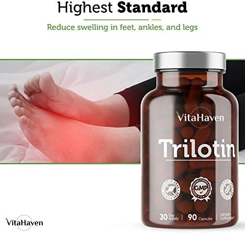 Trilotin: Swollen Feet and Ankles Treatment for Women and Men with Edema of The Lower Leg - Reduce Swelling in Feet and Ankles from Water Retention