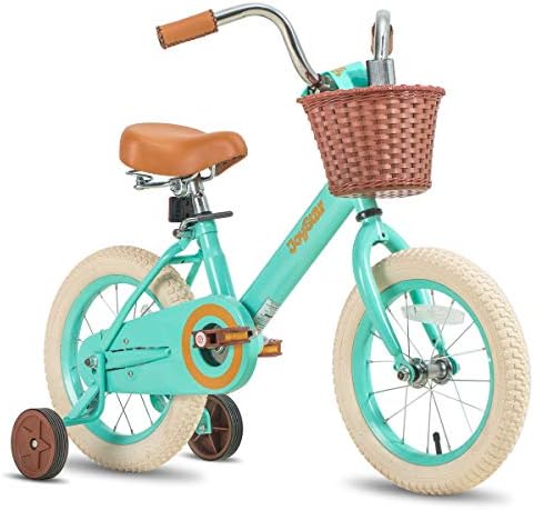 JOYSTAR 12-16" Vintage Kids Bike Ages 2-7Y, Training Wheels/Basket