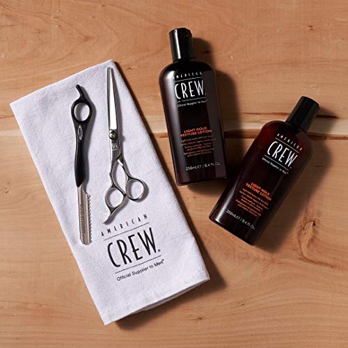 American Crew Men's Light Hold Texture Lotion for Fine Hair, 8.4 fl oz | Light hold texture hair styling lotion that adds body & manageability with a natural, low-shine finish. For fine, thin hair.