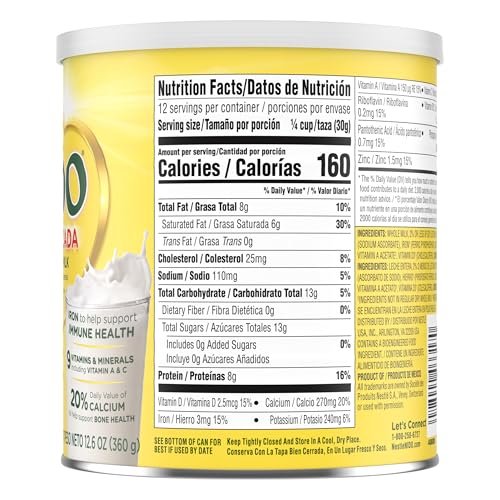 Nestle Nido Fortificada Whole Milk Powder, 28.1 Oz