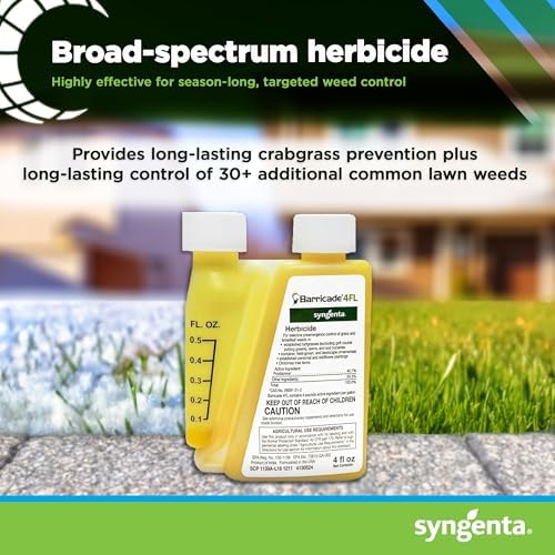 Barricade 4FL Herbicide Concentrate - Preemergent Weed Control - Long Lasting Broadleaf Weed Prevention for Lawns, Turf Grass, Ornamentals, and More