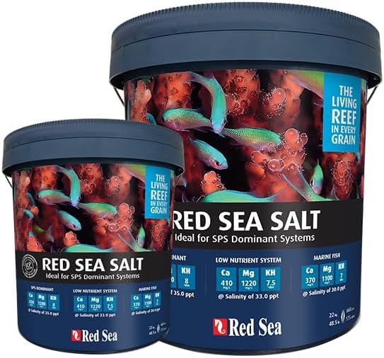Red Sea Reef Salt Mix Small Bucket | Makes 55 Gallons Complete Marine Saltwater Aquarium Advanced Formula Optimal Coral Health & Stability