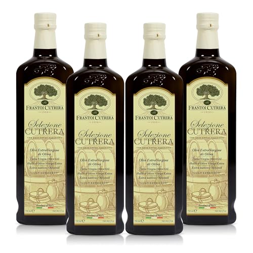 Frantoi Cutrera - Selezione - Extra Virgin Olive Oil from Italy, Sicilian Pure EVOO, Premium 2022/23 Early Harvest First Cold Pressed, Olive Oil High in Polyphenols, 24.5 fl oz (Pack of 1)
