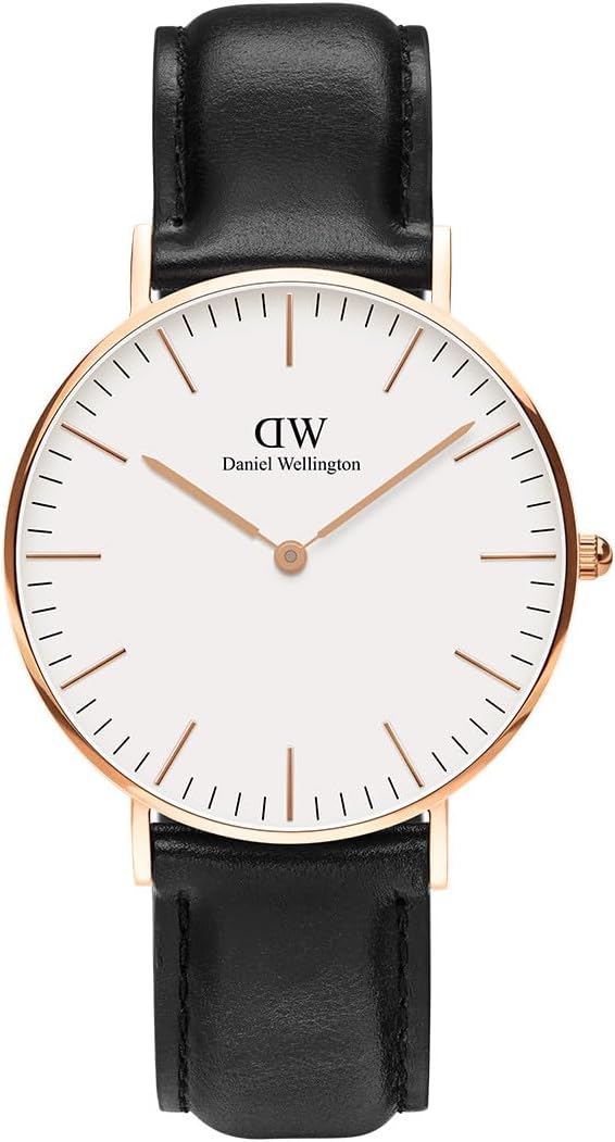 Daniel Wellington Classic Men’s Watch - 36mm - 40mm Case, Japanese Quartz Movement, Leather Strap, Water Resistant, Analog Watch for Men - Sheffield