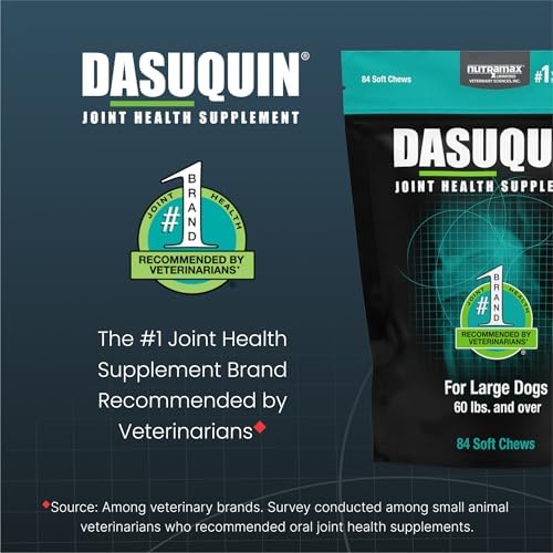 Nutramax Dasuquin Joint Supplement, Small/Med Dogs, Soft Chews, 84ct | Glucosamine and Chondroitin Joint Health Supplement for Dogs under 60 lbs, Soft Chews, With ASU, All Ages