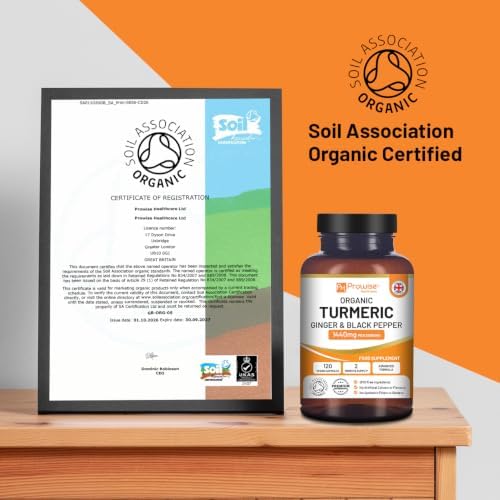 Turmeric Curcumin 1440mg with Black Pepper & Ginger I 120 Vegan Turmeric Capsules High Strength (2 Month Supply) I Made in The UK by Prowise