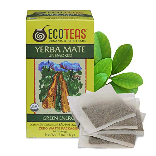 ECOTEAS Organic Yerba Mate Unsmoked Tea 24 Bags