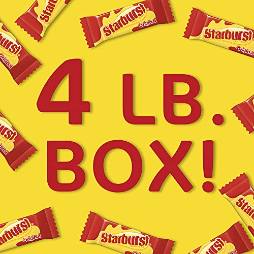 STARBURST Original Fun Size Individually Wrapped Chewy Party Favor Candy Bulk Box, 4 Pound Box