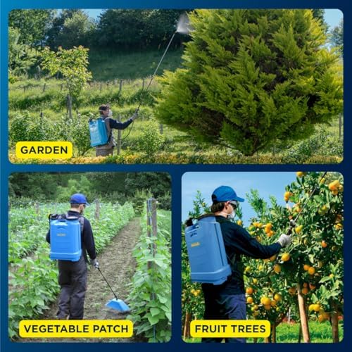 Matabi - Evolution 16 Backpack Sprayer - 4 Gal Capacity - Stainless Steel Handle - Versatile Nozzles - Professional Use - Pressure Regulator - Ideal