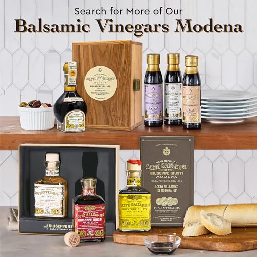 Giusti White Balsamic Vinegar Dressing – Condiment for Cooking and Finishing Dishes such as Salads, Vegetables, or Fish. Made in Italy with Balsamic Vinegar of Modena – 8.45 fl oz (250 ml) - Pack of 1