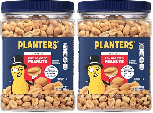 PLANTERS Salted Peanuts, Plant Based Protein Snacks, 2.19lbs (1 Ct)