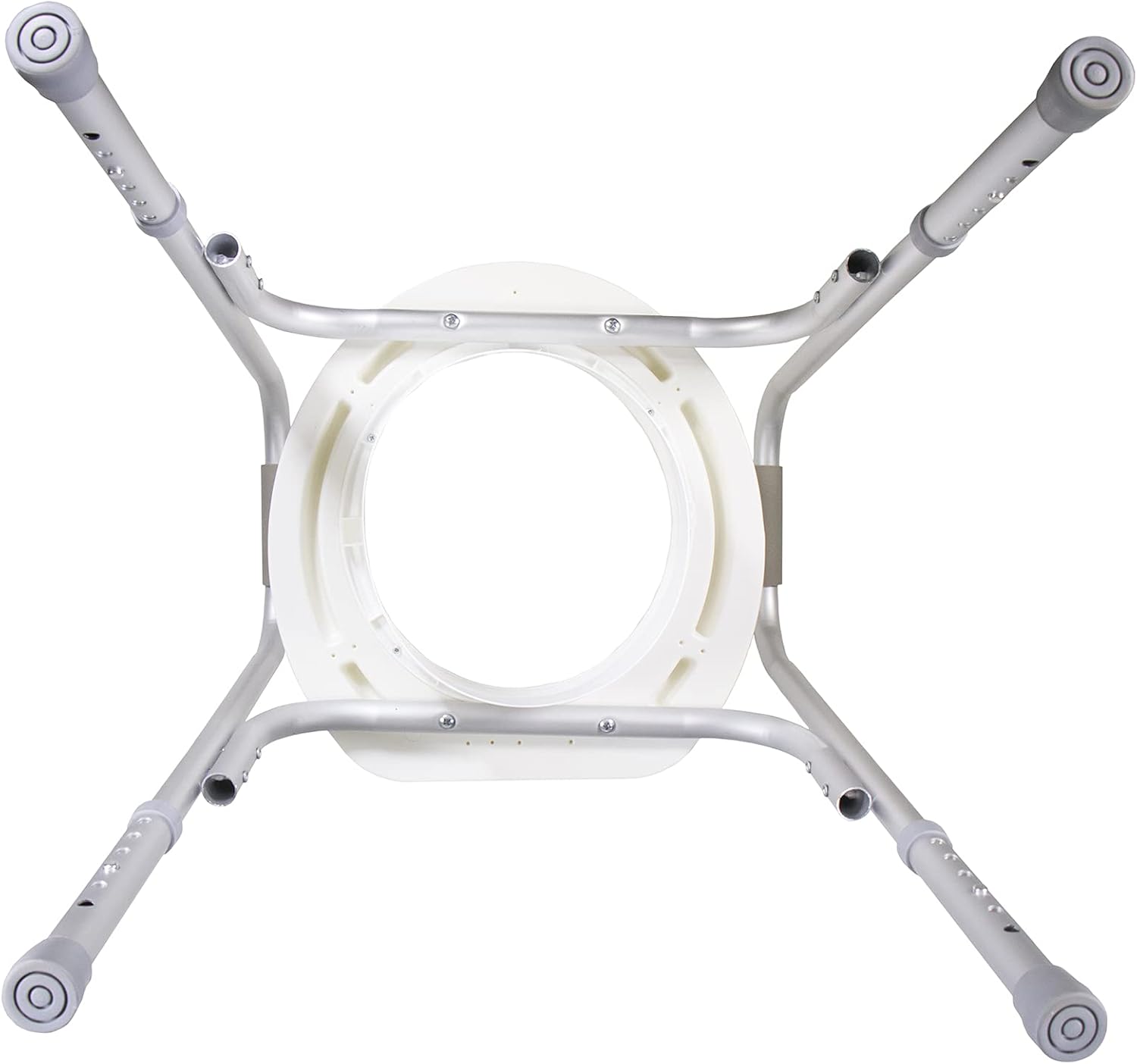 PCP Raised Toilet Seat and Safety Frame, Pre-Assembled Tool Free, Secure Adjustable Height, Made in USA, Regular