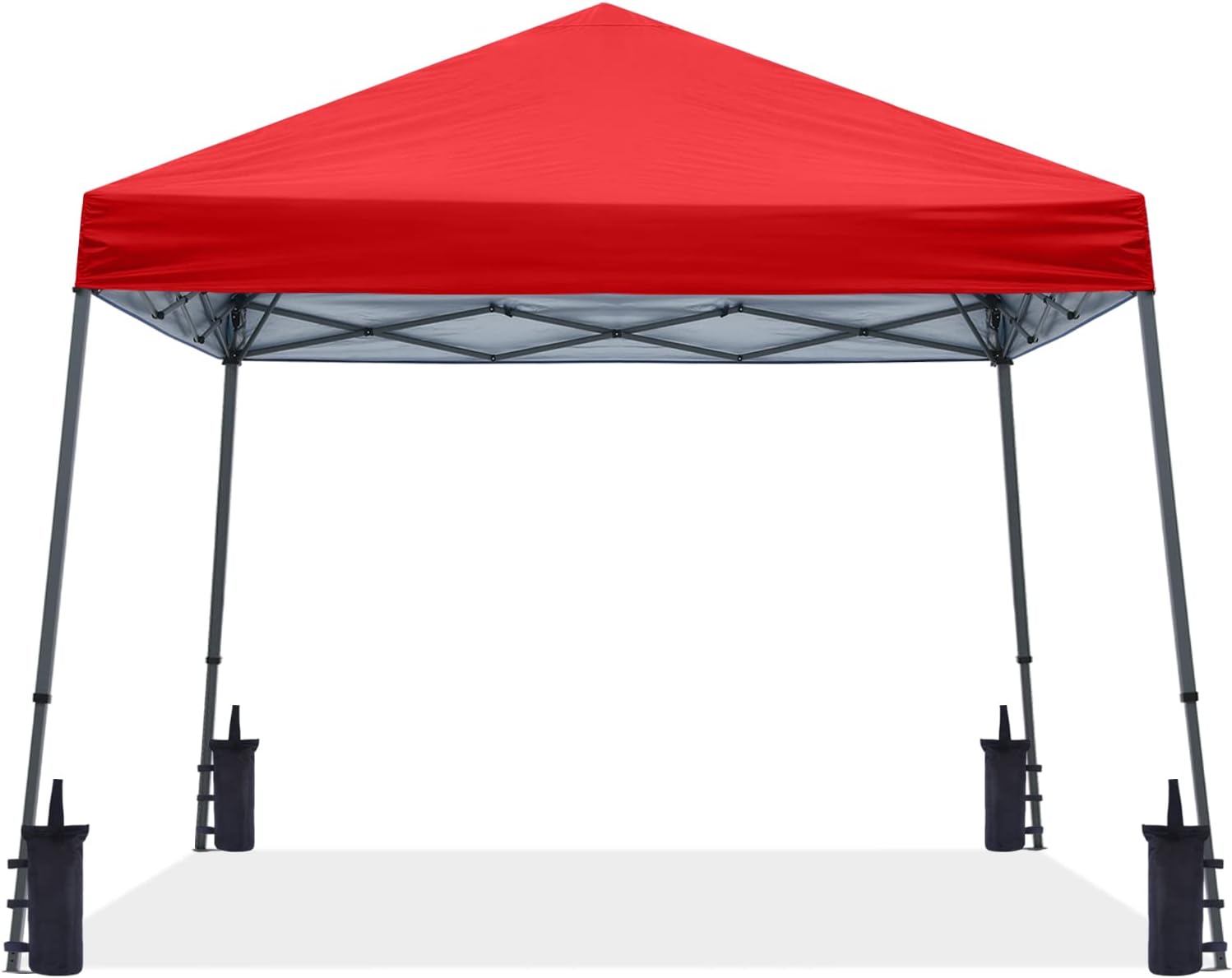ABCCANOPY 11x11 Pop Up Canopy Tent, Stable Slant Leg Outdoor Shade, Black