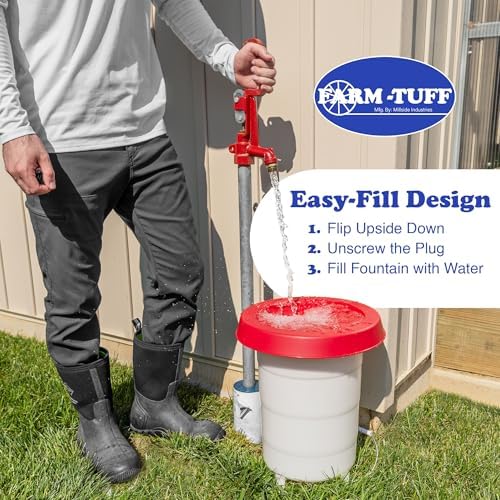FARM-TUFF Plastic Easy Fill Poultry Waterer