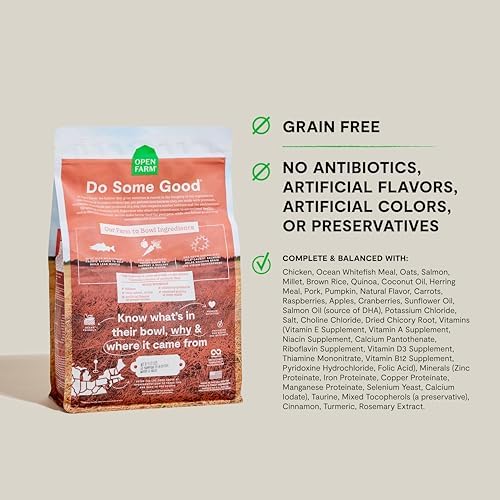 Open Farm Ancient Grains Dry Puppy Food, Chicken & Salmon Kibble, 4lb Bag