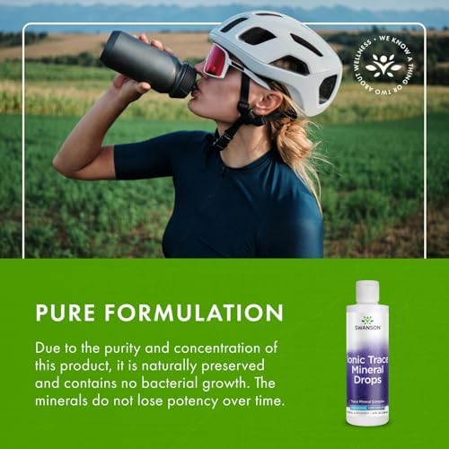 Swanson Concentrace Trace Mineral Drops 8oz-Complete Mineral Complex for Energy, Hydration, & Electrolyte Balance Over 72 High Absorption Ionic Minerals Such As Magnesium, Potassium, Calcium | For Energy, Hydration, and Electrolyte Balance over 72 High A…