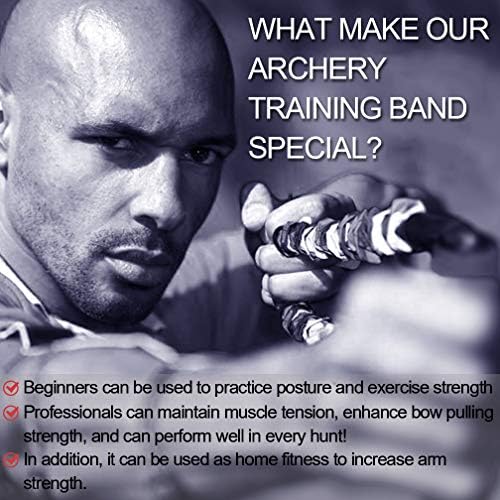 KIKIGOAL Archery Band Archery Exerciser Bow Trainer Strength Training for Reflex Bow Compound Bow Shooting