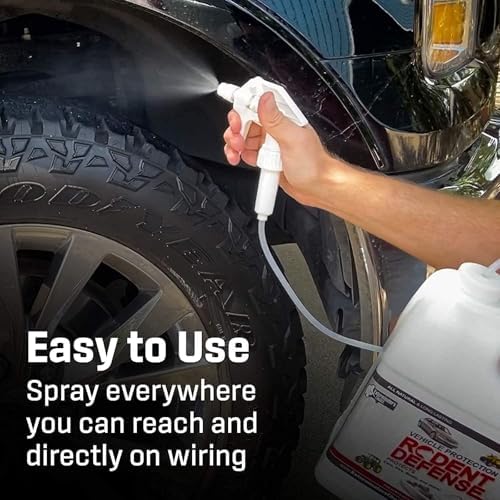 Exterminators Choice Mice & Rat Protection Spray - 128 Fl Oz Vehicle Protection & Outdoor Mouse Control - Natural Peppermint Formula & Peppermint Oil - Easy Application & Gallon Spray