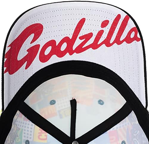 Bioworld Godzilla Cityscape Monsters Cartoon All Over Print Snapback Hat for Men