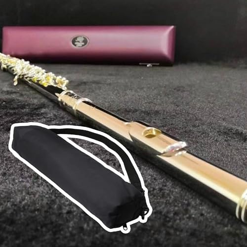 Mxfans Adjustable Shoulder Strap Flute Case Carrying Bag for 16 Holes C Foot Flute 16.14 Inch Length 4.13 Inch Width 2.56 Inch High