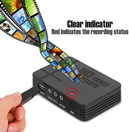 AGPTEK HD Game Capture Video Capture 1080P | HDMI/AV Recorder Xbox 360&One/ PS3 PS4,Support Mic in with Both HDMI and AV Input