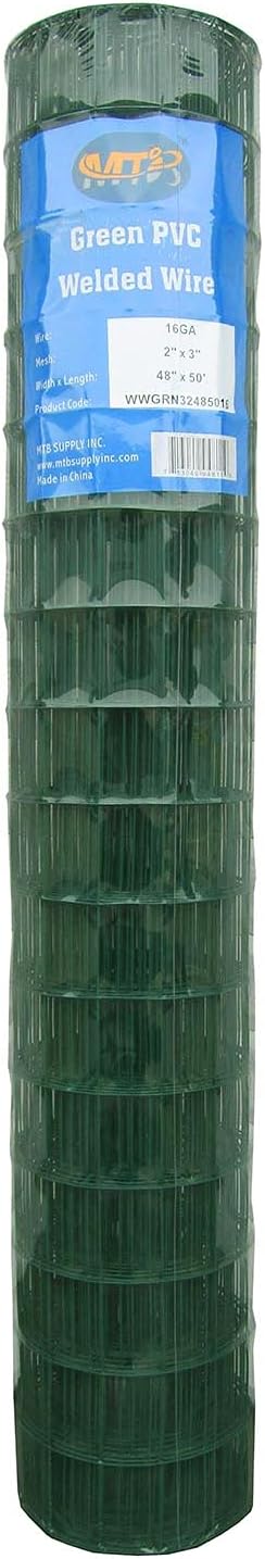 16GA Galvanized 48in x 50ft-3in x 2in Welded Wire Mesh Garden Economy Fence