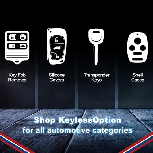 2X KeylessOption Keyless Entry Remote Control Car Truck SUV Key Fob Alarm Security Starter Lock Unlock Remote Start 3-Button Replacement for Viper (7146V)