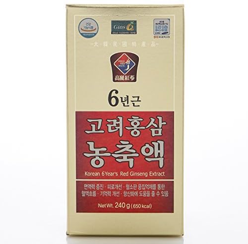 240g(8.5oz), 100% Pure Korean 6years Root Red Ginseng Extract, Saponin, Panax
