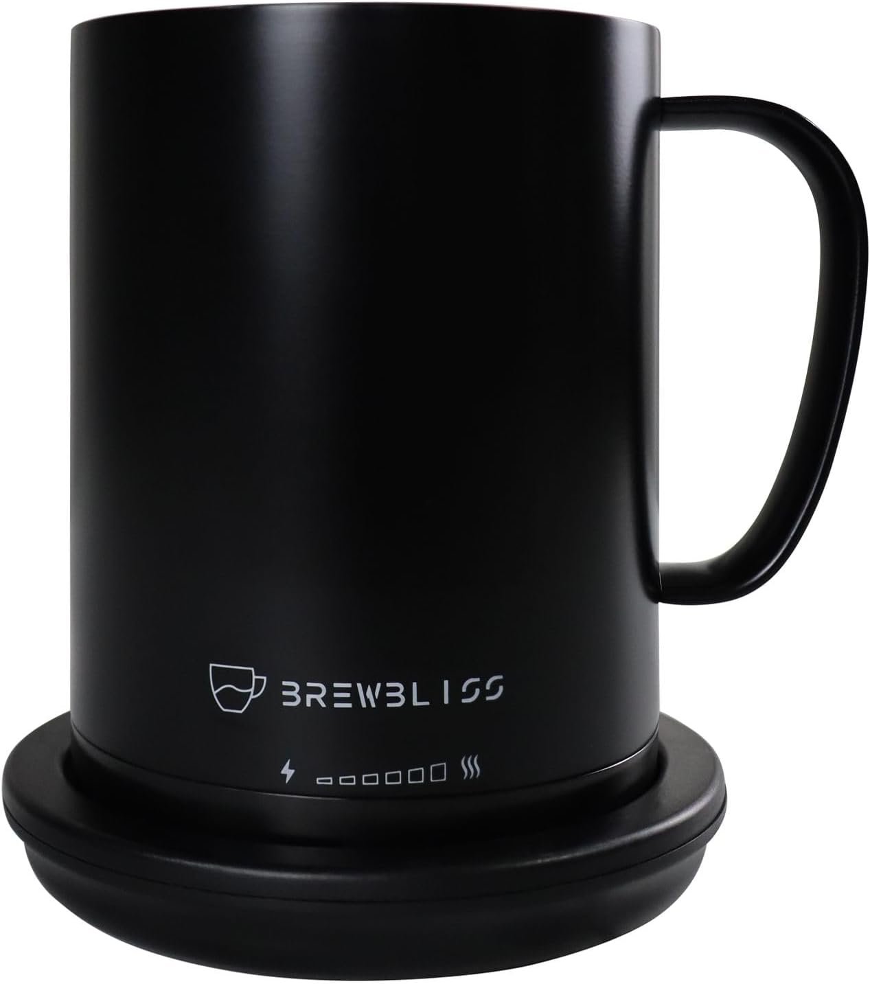 Brewbliss Temperature Control Smart Mug, 14 Oz, App-Controlled & Self-Heating Coffee Mug with 80 Min Battery Life