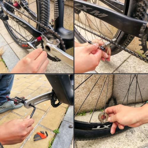 YBEKI Professional Bike Repair Tool Kit with Hard Case - Complete Maintenance Set for Mountain & Road Bikes, Includes Ratchet, Chain Tool