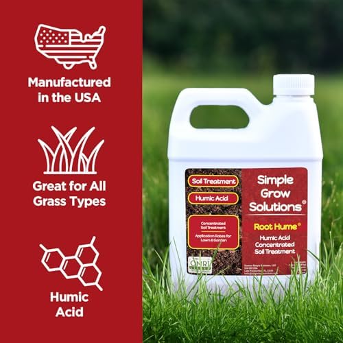 Raw Organic Soil Conditioner- Root Hume- Simple Grow Solutions- Natural Plant & Lawn Treatment- Nutrient Food Enhancer- Concentrated Liquid Humic - Grass, Tomatoes, Citrus, Flowers, Vegetables