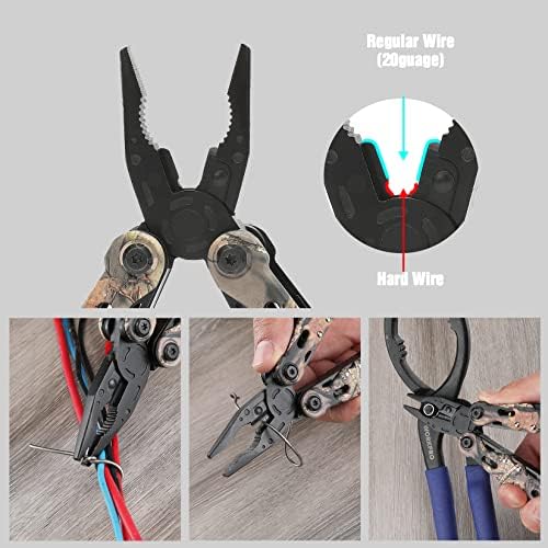 MOSSY OAK 13 in 1 Multi-tool - Multi Function Pliers | Folding Pocket Tool with Sheath, Camo - Portable Pocket Knife for Outdoors, Survival, Camping