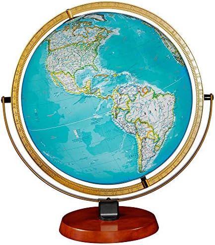 Nicollet Illuminated 16" Diameter National Geographic Cartography, with Mountain Relief
