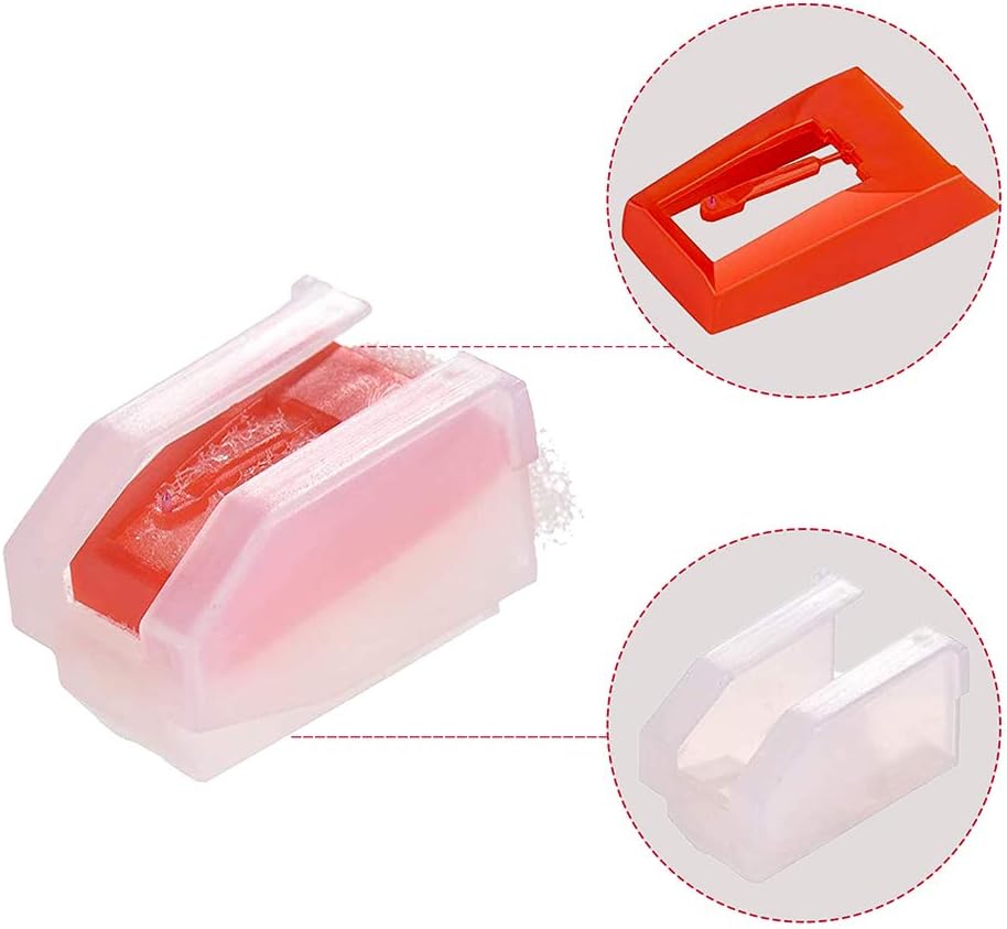 Phonograph Record Player Stylus Needle for Crosley NP1 and NP6 - Pack of 2… (Red)