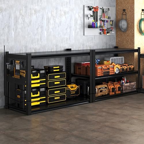 Work Bench with Pegboard,Heavy Duty 3000lbs Capacity Workbench Adjustable Shelves,Work Table for Garage Warehouse47.2 H*47.09" W*19" D