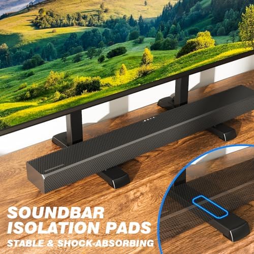 Rfiver Table Top TV Stand with Height Adjustable TV Legs for 37-90 Inch TVs | TV Stands Base with Cable Management for Flat/Curved TVs