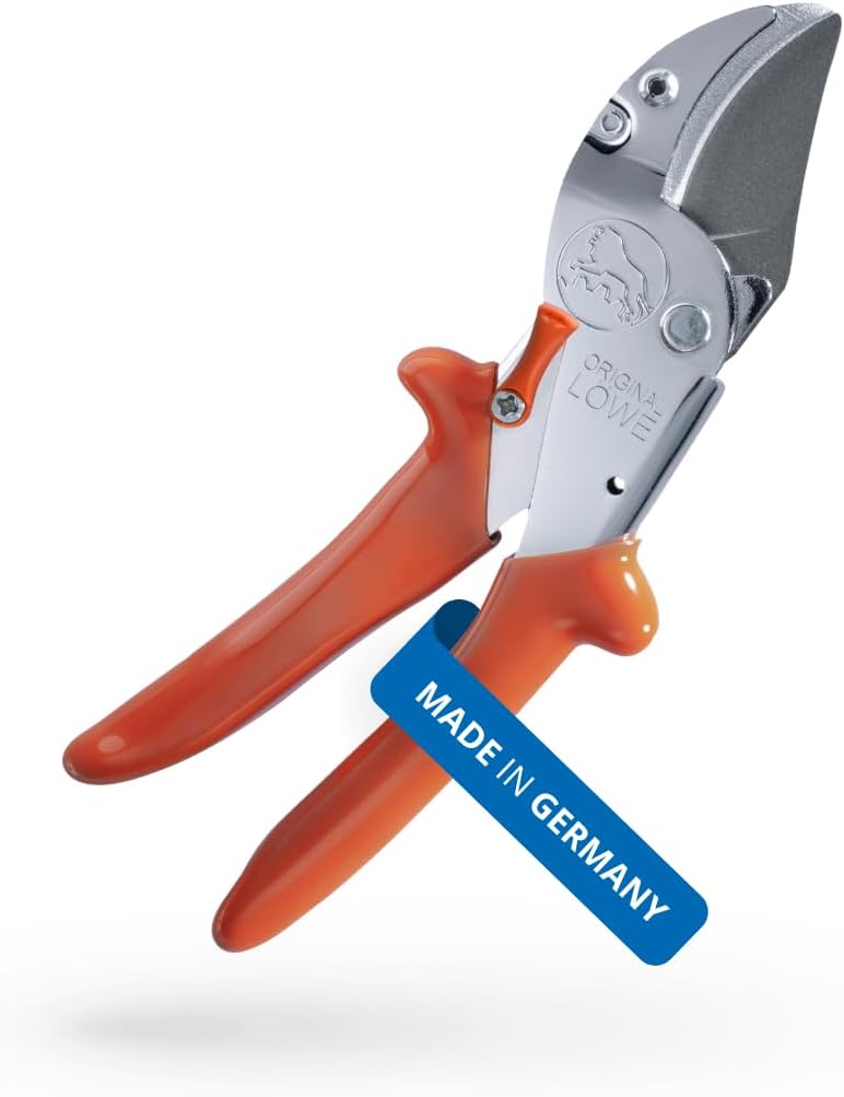 Original LÖWE 10 Professional Anvil Pruning Shears 10.107 with Bypass Geometry - Innovative Sharp Shears with Ergonomic Handles and Non-Stick Steel