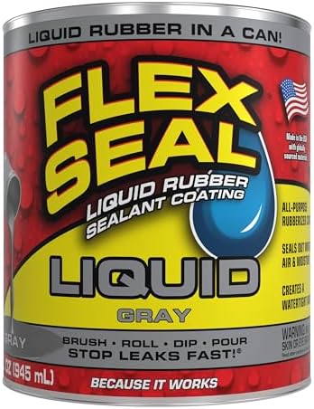 Flex Seal Liquid, Rubber Coating Sealant, Waterproof, Flexible, Breathable, and UV Resistant, Roof Repair, Basements, RV, Campers, Trailers, Marine