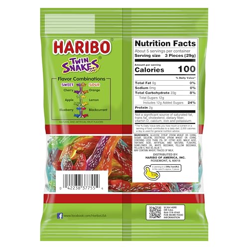 Haribo Gummi Candy, Happy Cherries, 5 Ounce