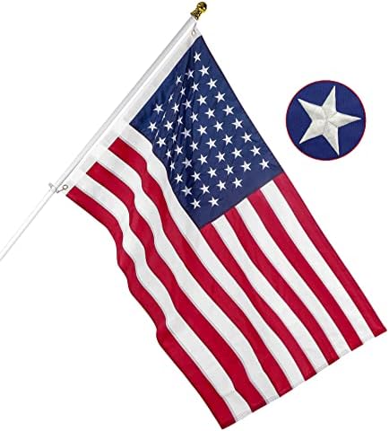 American Flag 4x6 ft: Long Lasting US Flag, Heavy Duty Nylon, Embroidered Stars, Sewn Stripes, Brass Grommets, UV Protection Perfect for Outdoors! USA Flag | 100% Heavy Duty Nylon UV Protection Premium Embroidered Stars Sewn Stripes Brass Grommets Long L…
