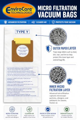EnviroCare Replacement Micro Filtration Vacuum Bags Made to Fit Hoover Windtunnel Upright Type Y 9 Bags
