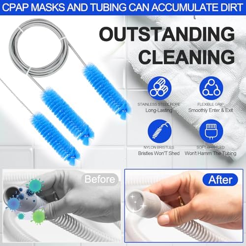 CPAP Cleaning Kit, CPAP Cleaner & CPAP Hose Cleaner Brush for CPAP Machine | CPAP Tube and Mask Cleaning Brush
