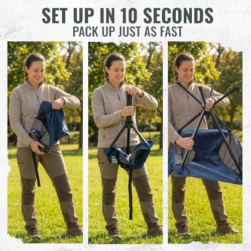 360 Swivel Camping Chair, Folding Portable Outdoor Camp Chair | A 360-degree swivel camping chair that turns to face the action