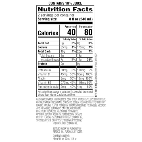 Mountain Dew Kickstart, Pineapple Orange Mango, 90mg Caffeine, Vitamins B & C, 80 Calories, 10% Juice, 16 fl oz (Pack of 12)