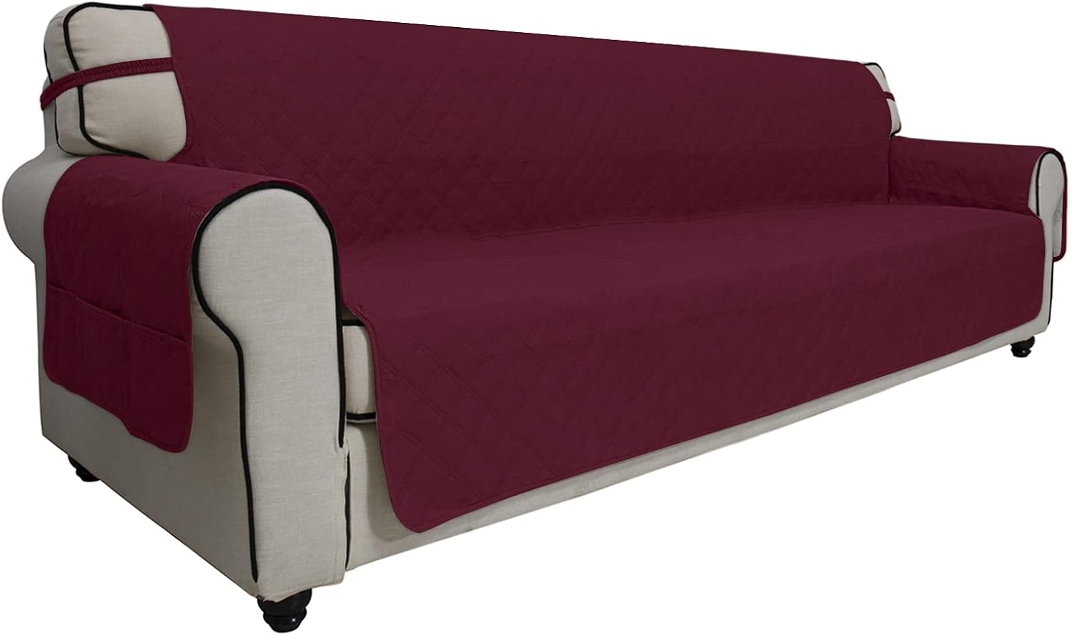 Easy-Going Waterproof Non-Slip Couch Cover, Small Recliner, Chocolate